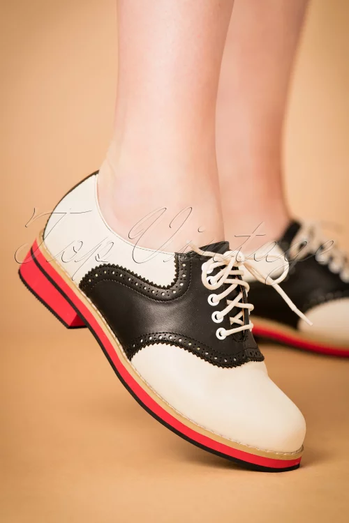 OLD SOUL DANCERSCHOENEN IN WIT EN ZWART
