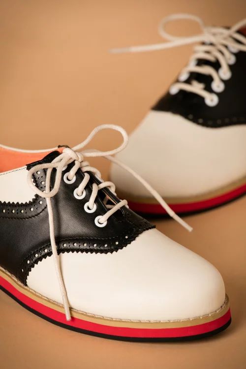 OLD SOUL DANCERSCHOENEN IN WIT EN ZWART